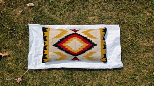 14"x26" Handwoven Navajo Rug Pillow cover Native American style (Single Piece) - Picture 7 of 15