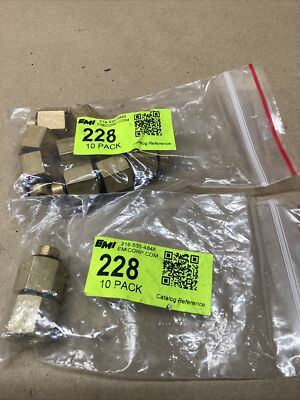 228 EMI PLASTICS EQUIPMENT 1/4 Female To 1/8 Male Reducer *Lot of 12*#705PT87FML
