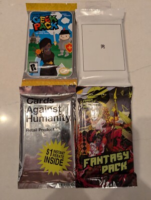 Cards Against Humanity Silver Retail Product Pack/Internet/Fantasy - New Sealed!