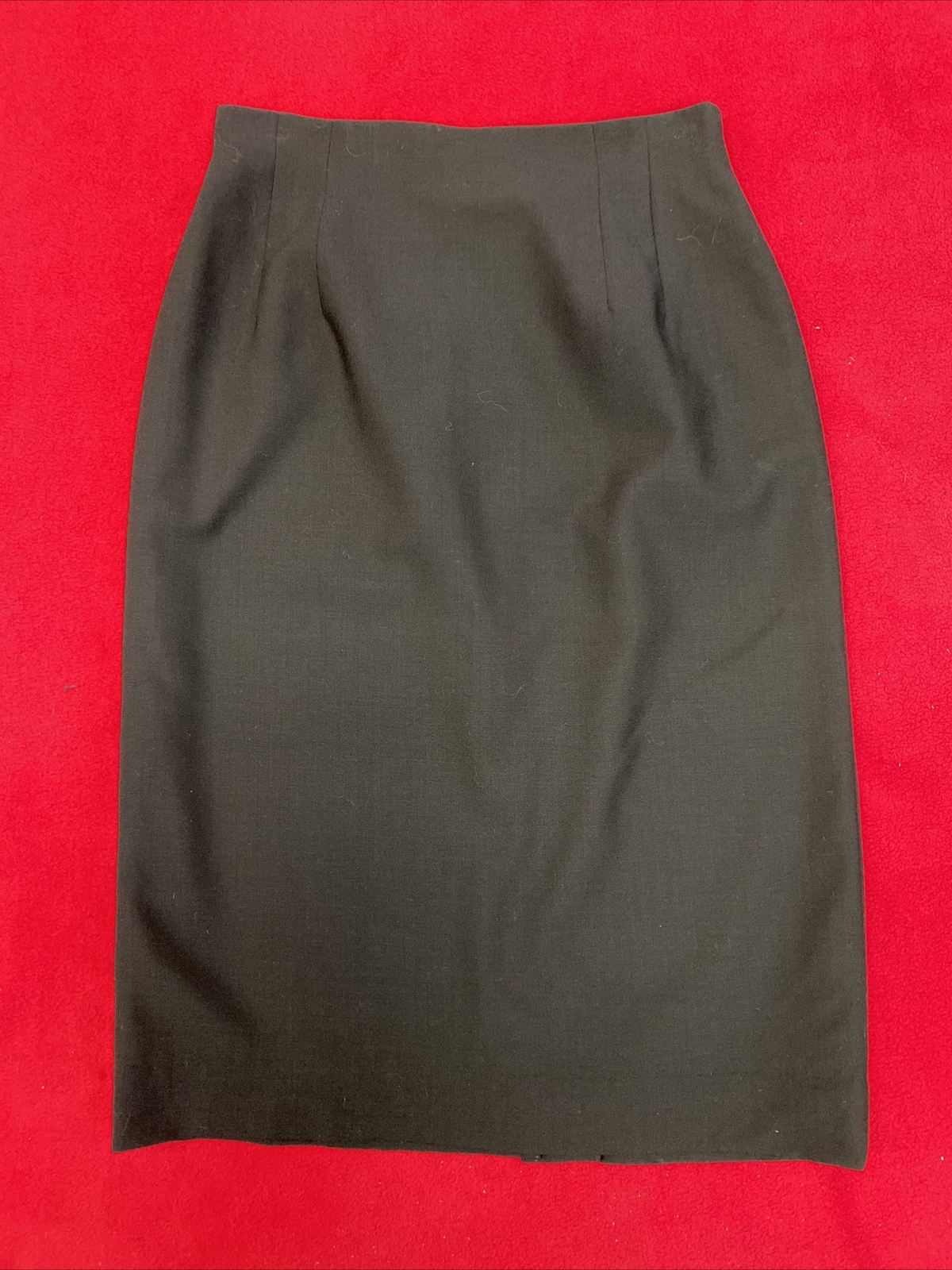 BLACK BASIC Talbots Petite Size 10 Wool knee leng… - image 1