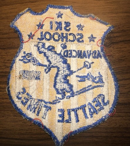 Vtg Seattle Times Ski School Advanced Skier 3.5” Patch. - Picture 4 of 4