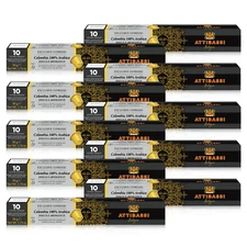 Attibassi Colombia Espresso Italian Coffee Compatible Nespresso Originaline- 100