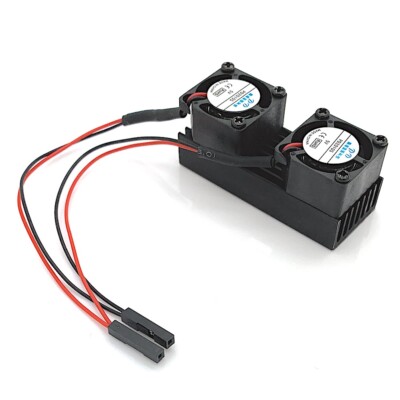 BerryBase Dual Lüfter für Raspberry Pi Kühlkörper Fan Doppel Lüfter Kit
