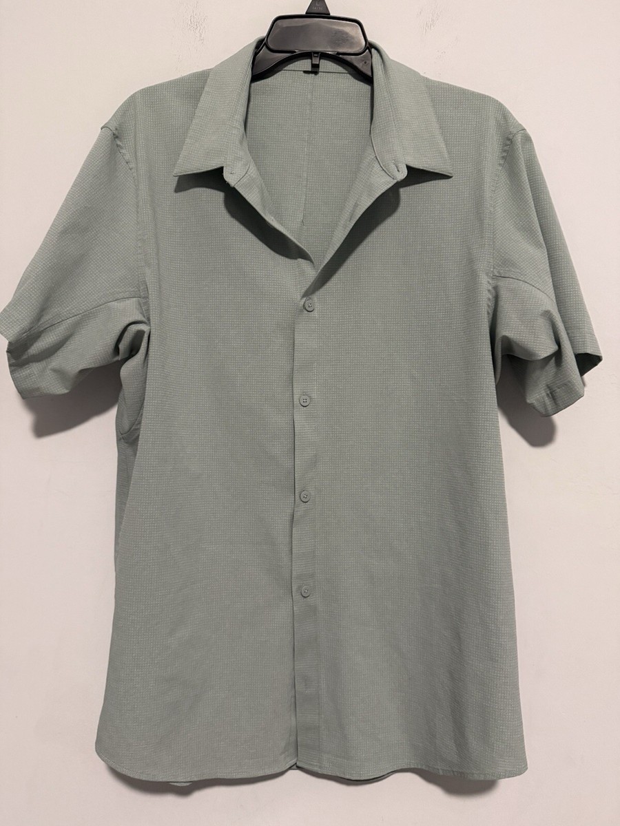lululemon dress shirt Button Lululemon Dress Shirt Lululemon Shirt Mens Medium Blue Commission L/S Oxford Button Down Chambray