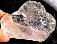 AMETHYST LARGE CUT CLEAR CRYSTAL TRIMMING  184 GRAMS - 6.5 OUNCES BRAZIL