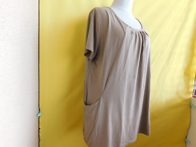 b.p.c. collection''Long Shirt gr.52-54.Khaki.U-ausschnitt mit Falten.Hat 2Tasche