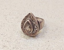 Sterling Silver Ring Quartz Size 6.75 Teardrop 8.5g .925