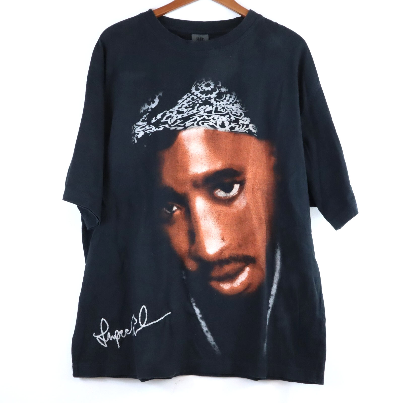 FILA Camicia Vintage Tupac Shakur Makaveli 2Pac Hip Hop Rap Musica Death Row Uomo 2XL