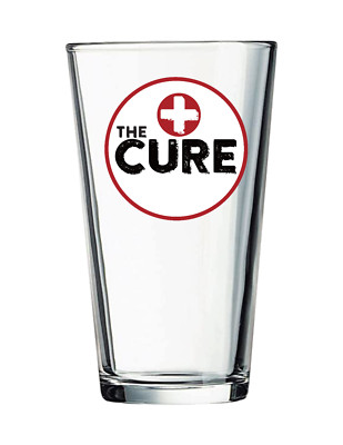 The Cure  - Rock and Roll - 16oz Pub Pint Beer Glass Seltzer Soda Tea Water