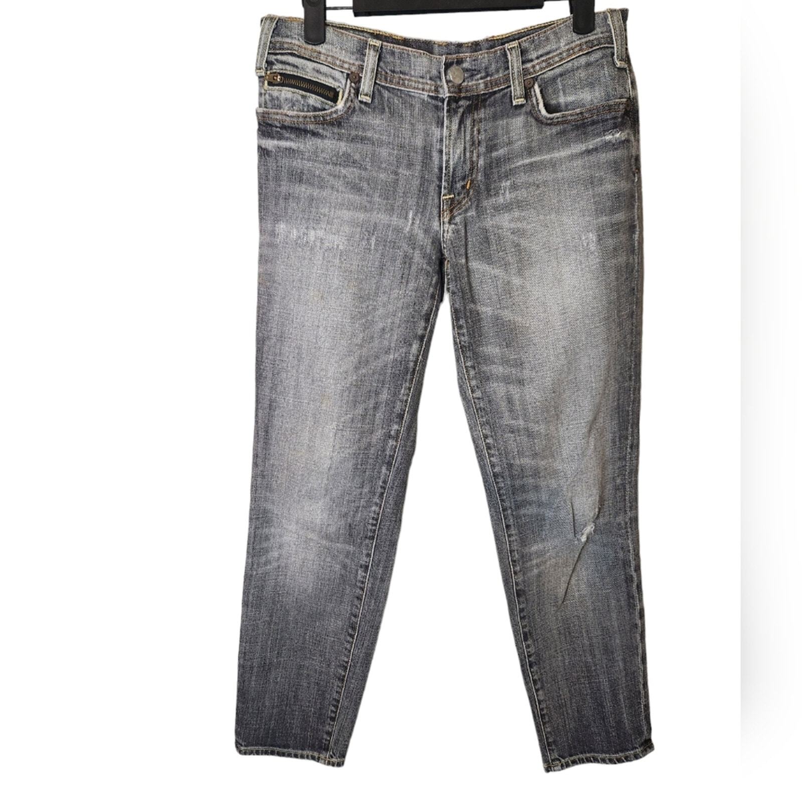 Citizens of Humanity gray straight leg crop jeans size 30 relaxed fit