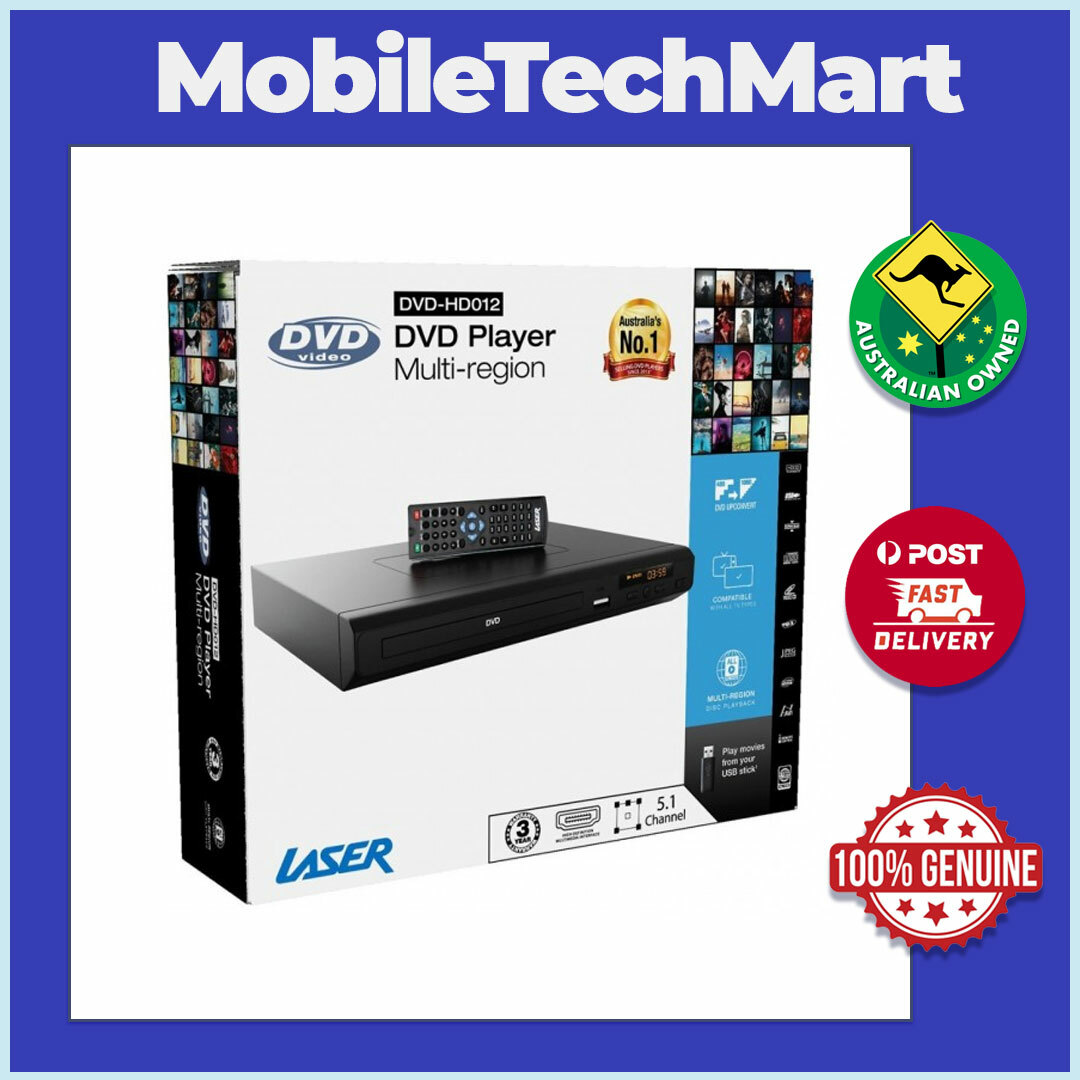 Laser DVD Player HD012 HDMI RCA Composite USB AVI Multi Region Remote