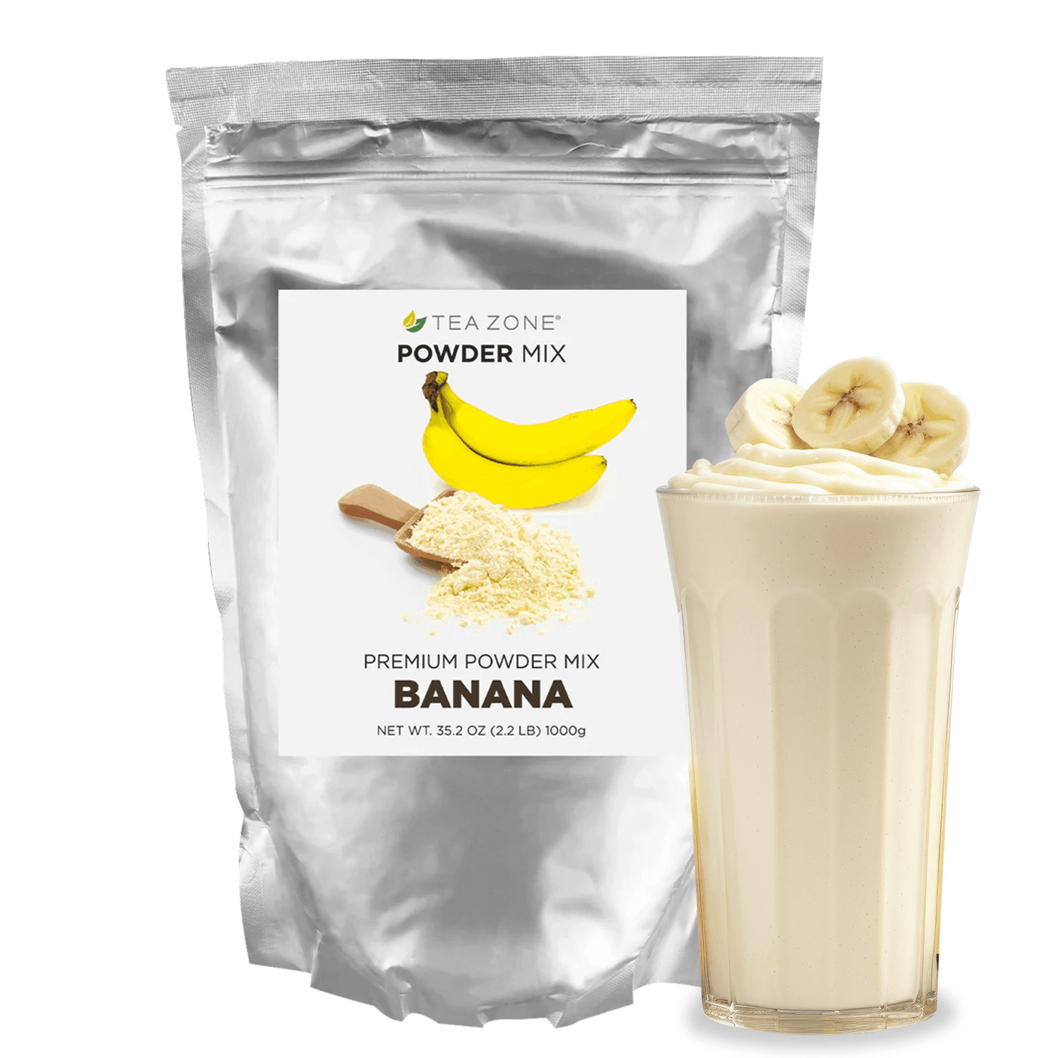Tea Zone Banana Powder/Powdered Mix (2.2 lbs, P1001) for Milk Tea/ Banana Milk