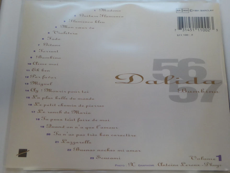 DALIDA : Volume 1: Bambino - 56/57  > EX (CD) - Bild 3 von 3