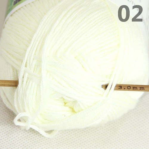 Sale Lot 1-9 Skeins x 50gr Soft Bamboo Cotton Baby Hand Knit Shawls Crochet Yarn - Picture 14 of 129