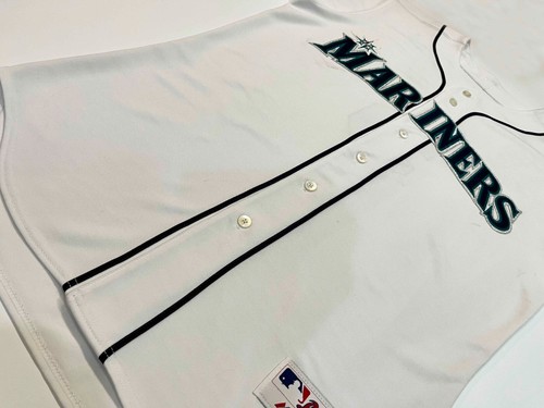 Majestic Authentic MLB Seattle Mariners BELTRE #5 Jersey Sz 44 White USA Sewn - 第 9/9 張圖片