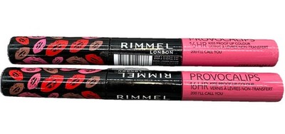 Rimmel Provocalips Kiss Proof Liquid Lipstick Color #200 I ll Call You Lot of 2