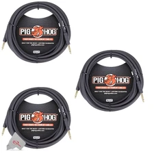 Pig Hog  18.5 ft Instrument Cable 1/4 - 1/4 Inch Straight  - PH186 - 3 Units