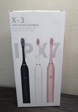 Sonic Electric Toothbrush, Black, 4 Brush Heads Included, New, Open Box For Pic