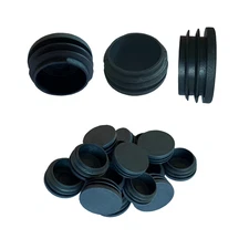 Round Tubing Plug Cap, 1-1/2 Inch 16Pcs Tubing End Cap Plastic Plugs Chair Glide