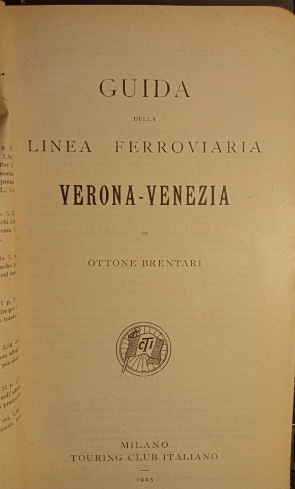 1905 Touring Club Italiano - Guida di linee ferrovie "Verona - Venezia" - Immagine 3 di 4