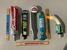 ✅ (6) Craft Beer Tap Handles Stella Artois,  Goose Island, Budweiser Lot 483