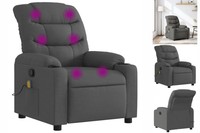 Massage-Relaxsessel Stoff Dunkelgrau