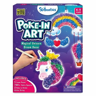 Skillmatics Unicorn Poke-in Art Craft Kit Kids DIY Decor Mess Free Gift