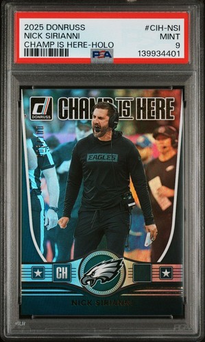 Nick Sirianni [Holo] #CIH-NSI 2025 Panini Donruss Champ is Here card