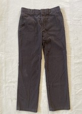 Vintage 70s-80s Corduroy Dark Brown Pants Talon Zipper Trouser Fits 32x29 Solid