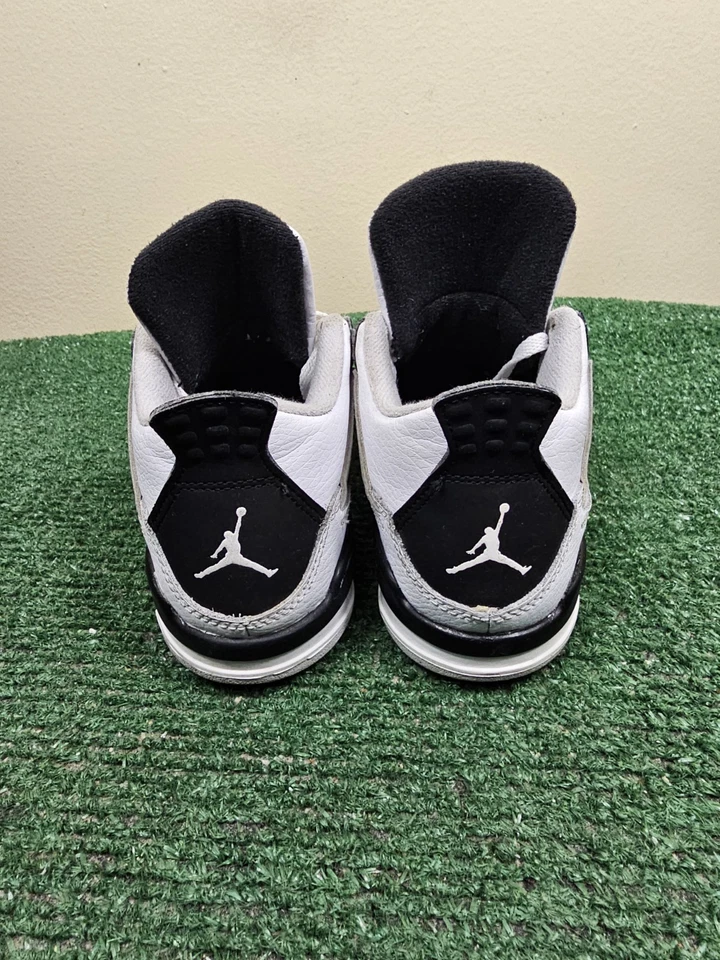  Jordan 4 Retro (PS) "Zapatos Militares Negros Negro-Blanco BQ7669-111 Niños 13C Foto 3 de 4