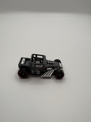 2019 HOT WHEELS BONE SHAKER #3 GRAU 1:64 DIECAST 3 3/8" HOT ROD AUTO MIT ROT WEISS - Bild 2 von 7