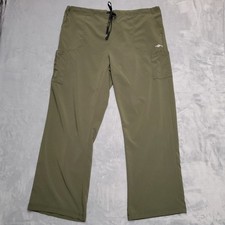 Carhart Scrub Bottom Mens XXL Green Force Stretch Cargo Elastic Waist C52110