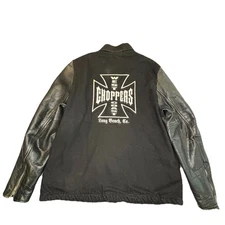 Vintage Jesse James West Coast Choppers Biker Leather Chore Jacket Men’s Large