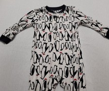 Carter's Toddler Boy's White Penguins Fleece Sleeper Size 2T
