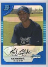 2005 Bowman Chrome First Year Blue Refractor 41/150 Kennard Bibbs #329 t4l