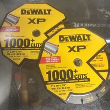 2 - DeWalt XP DW4770M Metal Cutting Wheels XP 7" D X 7/8" Diamond Arbor NEW