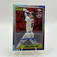 2025 Topps Update Series Red Mojo Refractor Jung Hoo Lee Auto 4/5 Giants