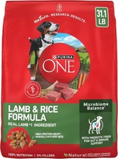 Purina ONE Dry Dog Food Lamb and Rice Formula - 31.1 lb. Bag