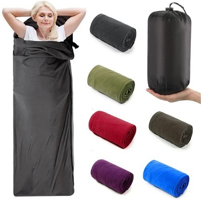 Ultraleichter Fleece Schlafsack Liner Warm Camping Reise Laken Erwachsene 180cm