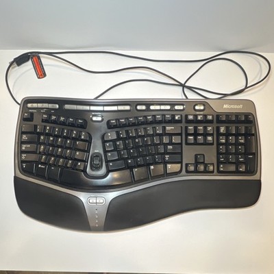Microsoft Natural Ergonomic Keyboard 4000 Wired USB Black Enhanced Function Keys