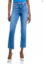 Paige Cindy High Rise Raw Hem Ankle Jeans Medium Wash Women's size 29