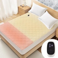 Heated Mattress Pad Quilted Multizone electric mattress pad Individual Body a...