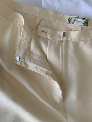 Pantalone Tommy Bahama donna 16 panna seta gamba larga senza orli - Foto 4 di 11