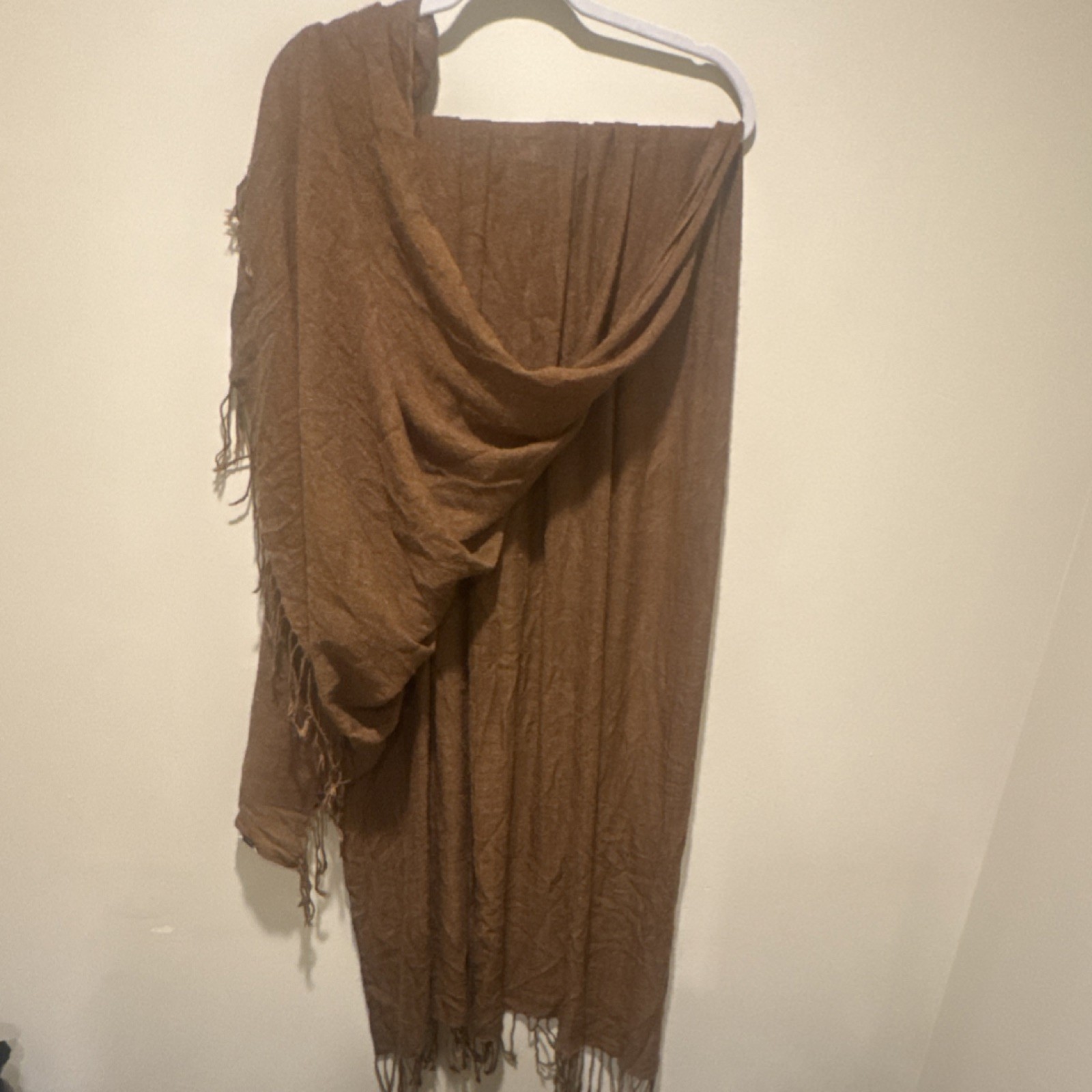 Echo Large  Brown Solid Fringe Scarf Wrap for Wom… - image 1