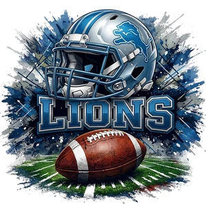 American Football Detroit Lions Self Adhesive Vinyl Sticker