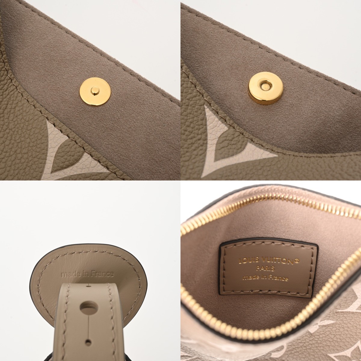 LOUIS VUITTON All In BB M13045 Bicolor Monogram Empreinte Top Gray/Creme Whi... image 9