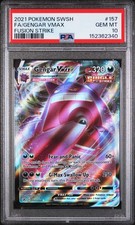 2021 POKEMON SWORD & SHIELD FUSION STRIKE #157 FULL ART/GENGAR VMAX PSA 10