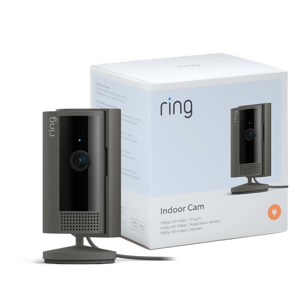 Ring Indoor Camera  2nd Gen Security Cam 1080p HD Video Charcoal