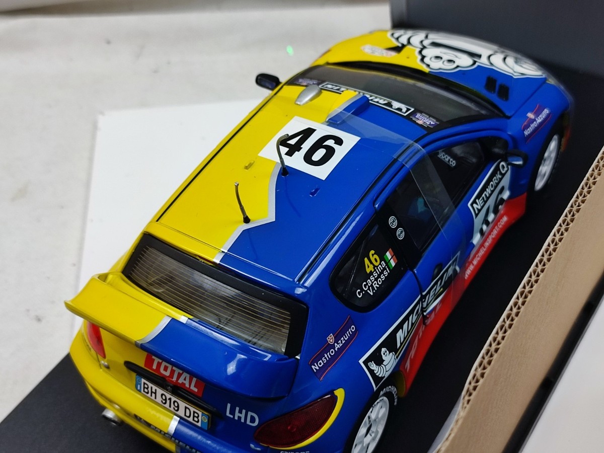 Sun Star 1/18 2002 Peugeot 206 Wrc Rally Great Britain V.Rossi