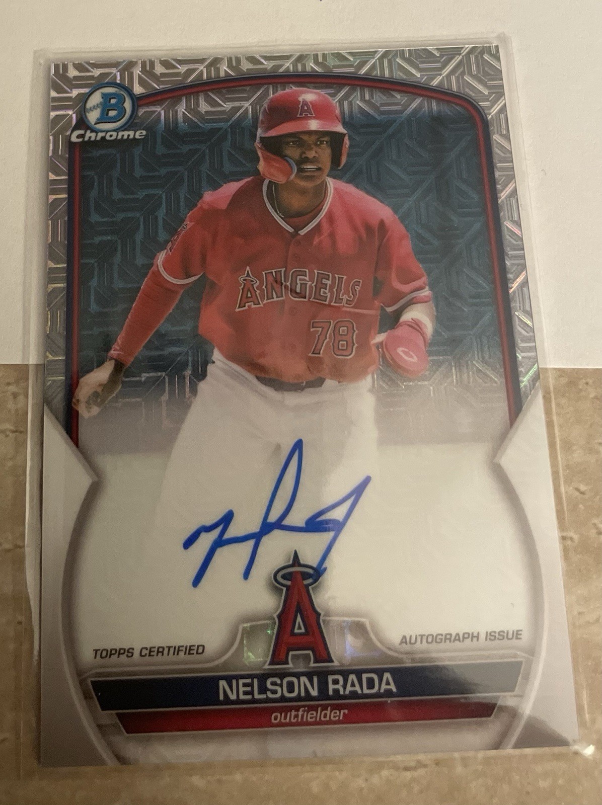2023 Bowman Nelson Rada BMA-NR Mojo Refractor Auto | Los Angeles Angels